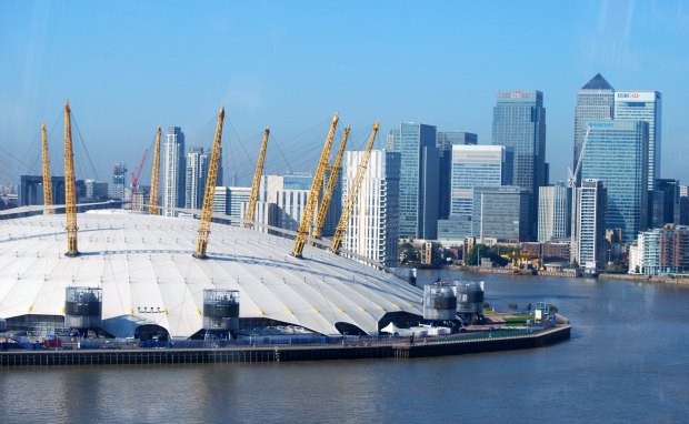 London O2 from cable car