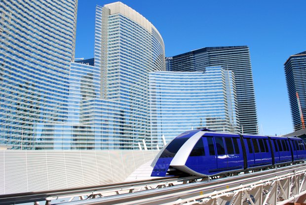 Las Vegas Aria Tram angle