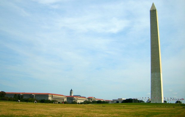 Washington Monument and grass