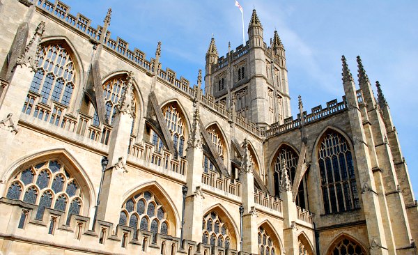 Bath Abbey from Churchyard