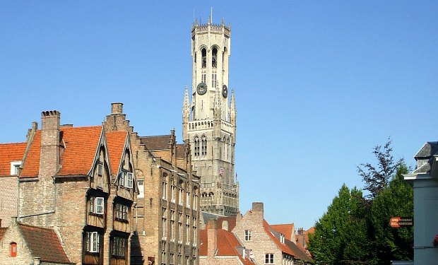 bruges belfry distant