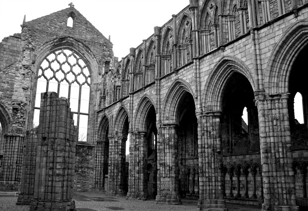 Edinburgh Holyrood Abbey BW