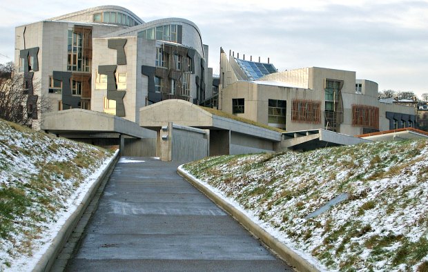 Edinburgh Scottish Parliament snow