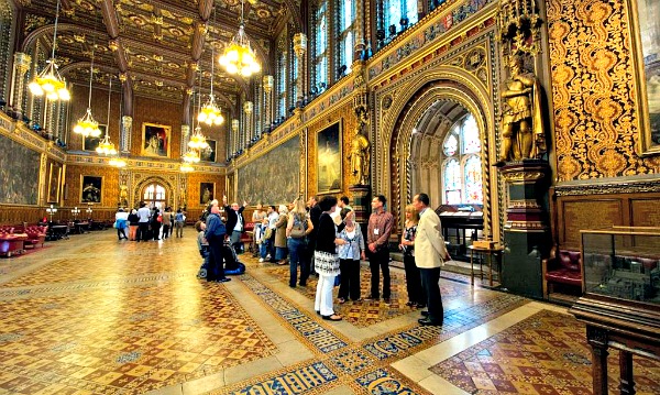 The beautiful Royal Gallery in the House of Lords, London. Parliamentary copyright images are reproduced with the permission of Parliament.