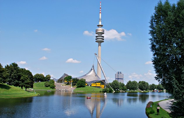 Munich Olympic Park Lake new