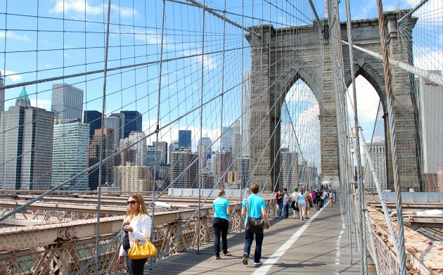 New York Brooklyn Bridge Walkway New