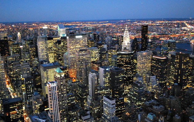 New York Empire State Building View Night