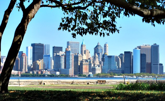 New York Ellis Island Manhattan View