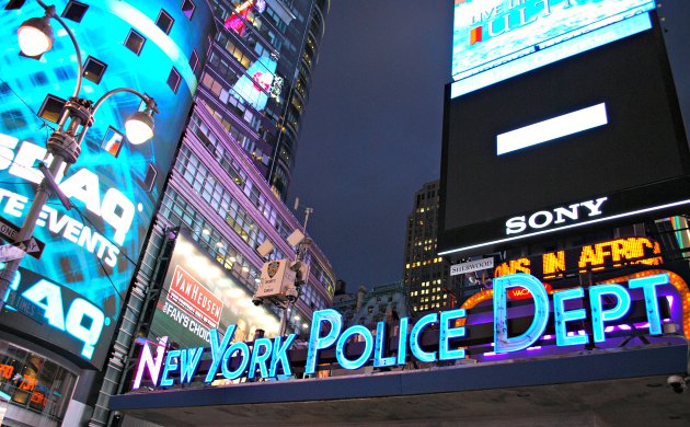 New York Times Square Police Sign