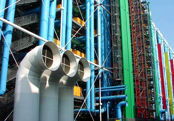 Paris Centre Pompidou rear Paris Centre Pompidou rear