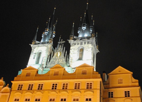 Prague Tyn Church Night