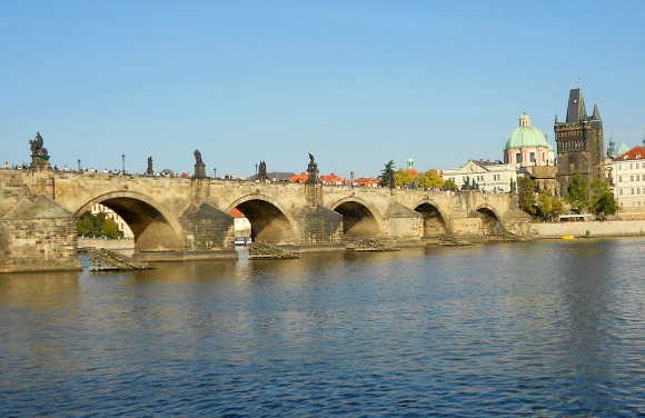 Prague Charles Bridge from Mala Strana