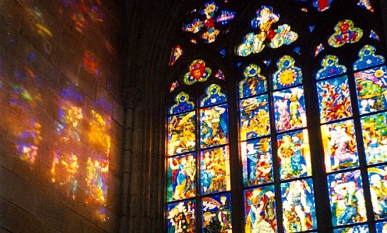 Prague St Vitus Cathedral stained glass window (www.free-city-guides.com)