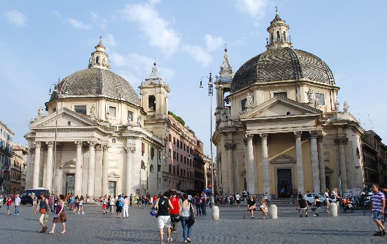 Rome twin churches exterior (www.free-city-guides.com)