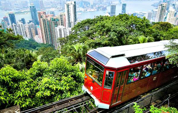 Hong Kong Peak Tram Sunshine