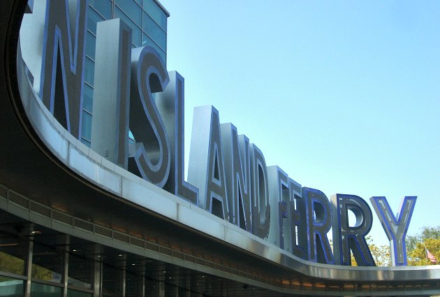 New York Staten Island Ferry Sign