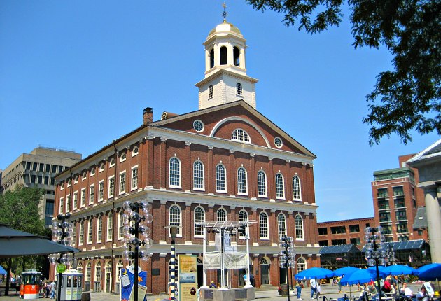 Boston Faneuil Hall sunshine