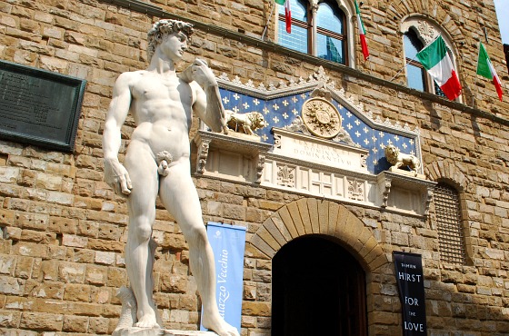 Florence Piazza della signoria michelangelos david (www.free-city-guides.com)