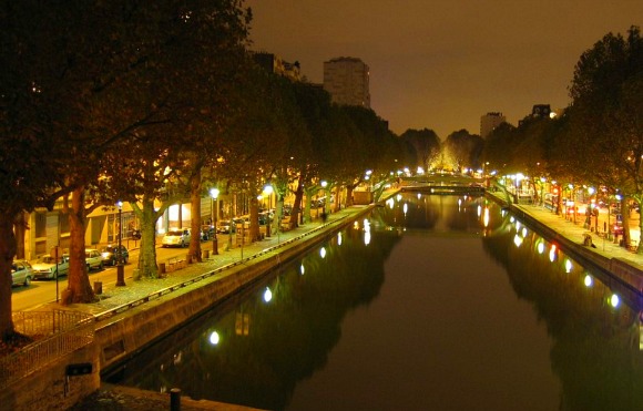 Paris Canal st martin night Paris Canal st martin night