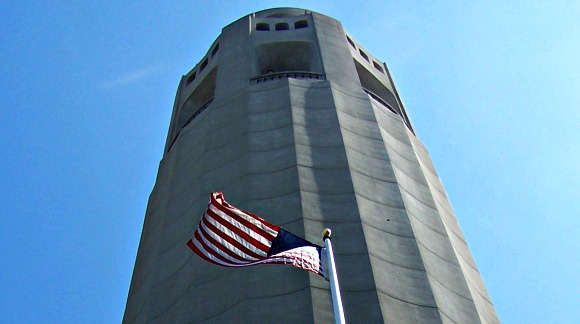 San Francisco Coit Tower Looking Up