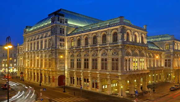 Vienna State Opera House at night