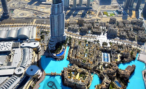 Dubai Burj Khalifa view of Dubai Mall