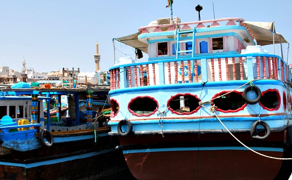 Dubai Creek Colourful Boats