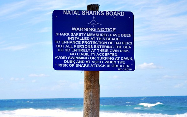 Durban Beaches Shark Sign