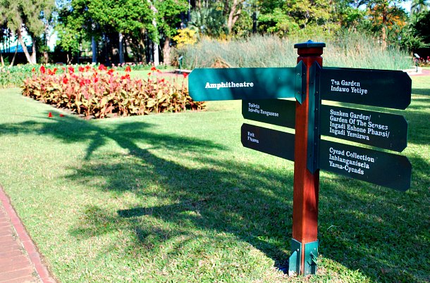 Durban Botanic Gardens Signpost