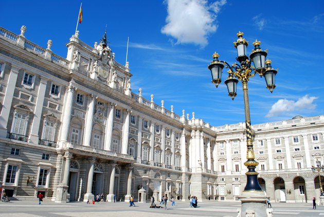 Madrid Royal Palace With Lamp