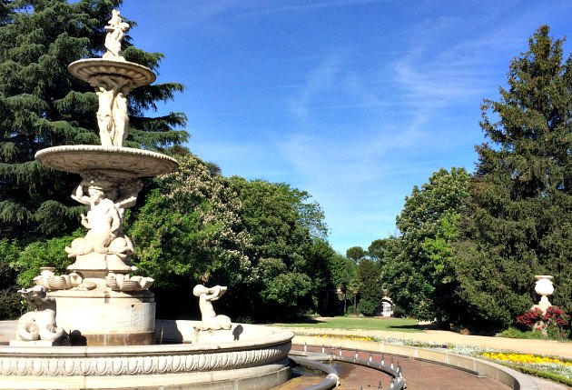 Madrid Palace Gardens Water Fountain