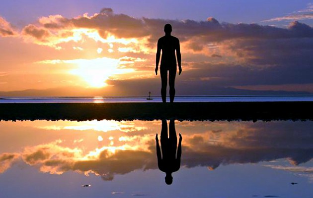 Liverpool Anthony Gormley Another Place Sunset