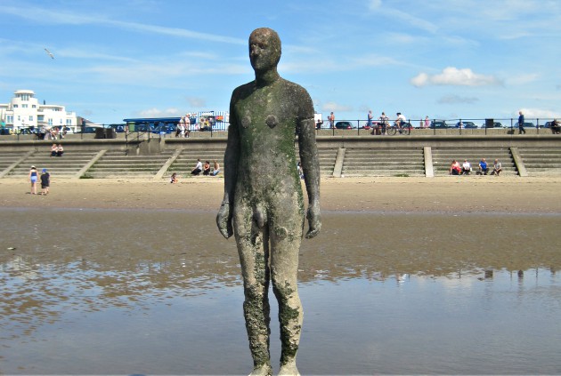 Liverpool Gormley Statue and Beach