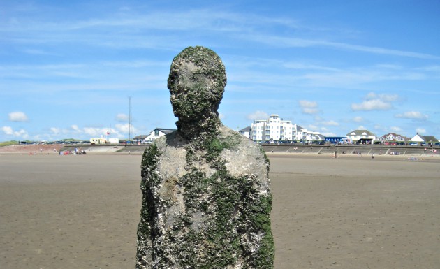 Liverpool Gormley Statue close