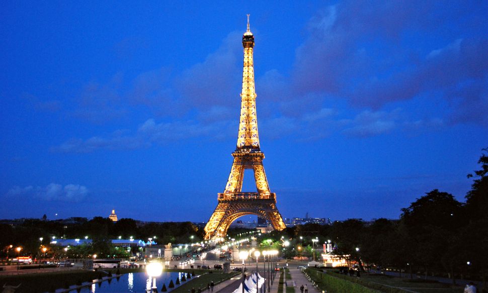 Paris Eiffel Tower Night Large