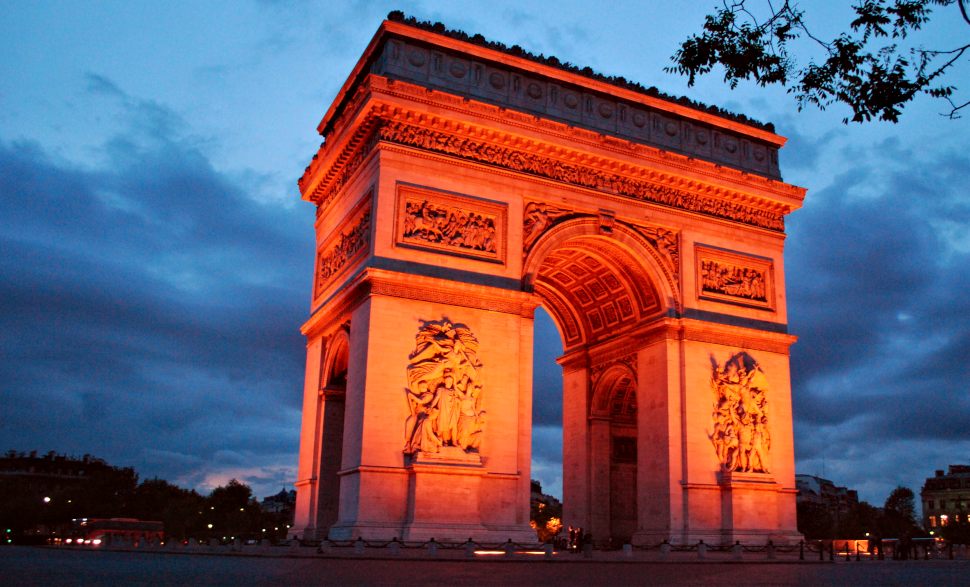 Paris Arc De Triomphe Night New