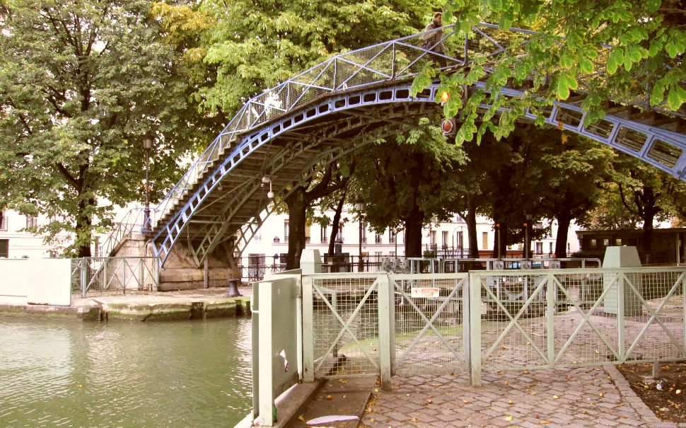 Paris Canal St Martin Foot Bridge New