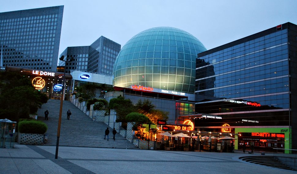 Paris La Defense Dome Dusk