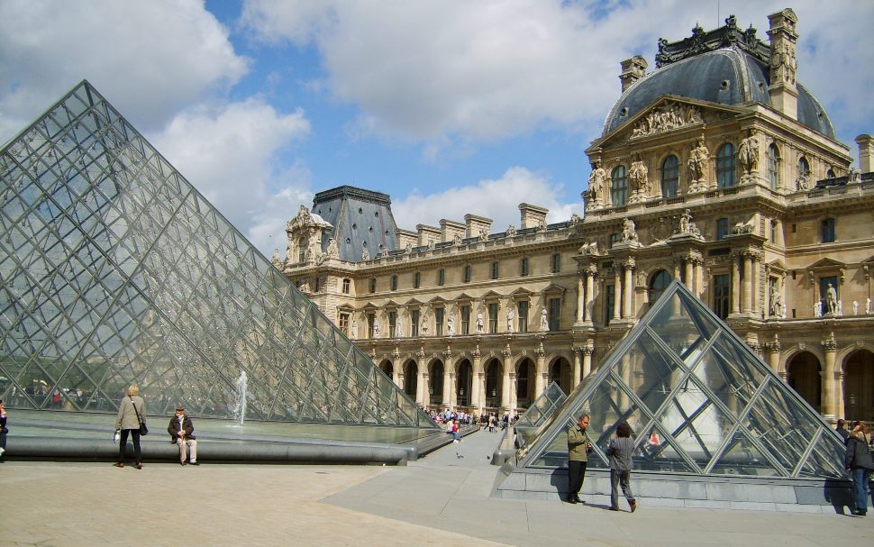 Paris Louvre Pyramids New